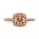 14K Rose Gold Morganite Diamond Halo Engagement Ring