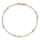 14K Two-tone Gold Polished and Diamond-Cut 3mm Fancy Link Bracelet