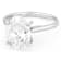 Lab-Grown Diamond Oval Solitaire Ring In 14K White Gold 4.00ct