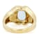 Turquoise And Sky Blue Topaz Ring In 18K Gold Over Sterling Silver 3.00ct