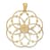14k Two-tone Gold Diamond-Cut Spiral Circle Pendant