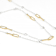 Two-Tone Paperclip Station 18 Inch Necklace And 7.25 Inch Bracelet Set
In Sterling Silver With 18K Gold Over Sterling Silver