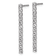 Rhodium Over Sterling Silver Polished Cubic Zirconia Post Dangle Earrings