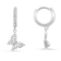 White Cubic Zirconia Rhodium Over Sterling Silver Butterfly Earrings 0.45ctw