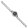 Ladies Charles Hubert Chrome-finish Black Dial Watch