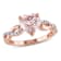Morganite and Diamond 10K Rose Gold Ring 1.78ctw