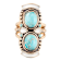 Barse Turquoise And Mother-Of-Pearl Statement Ring In Bronze