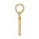 14k Yellow Gold Polished Block Letter I Initial Pendant