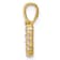 14K Yellow Gold Lab Grown Diamond Letter U Initial Pendant