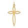 14k Yellow Gold Lasered Passion Cross Pendant