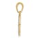 14K Yellow Gold with White Rhodium Diamond-Cut Four-leaf Clover Pendant