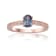 Blue Lab Created Alexandrite with Moissanite Oval 14K Rose Gold Over
Sterling Silver Ring 0.95ctw