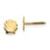 14K Yellow Gold Shell Post Earrings