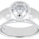 Bezel Set Moissanite Wide Band Solitaire Ring In Platinum-Enhanced
Sterling Silver