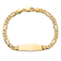 14k Yellow Gold Soft Diamond Shape Flat Figaro Link ID Bracelet