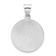 Rhodium Over 14k White Gold Polished and Satin Saint Nicholas Medal Pendant