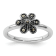 Rhodium Over Sterling Silver Stackable Expressions Marcasite Scalloped Ring