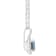 7mm Round Aquamarine 1/7 ctw Diamond Rhodium Over Sterling Silver Halo
Pendant with Chain