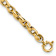 14k Yellow Gold 7.31mm Polished and Textured Link Bracelet