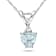 Aquamarine & Diamond 10K White Gold Pendant With Chain 0.37ctw