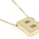 Block Letter B Initial Necklace In 10K Yellow Gold