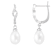 7-8mm White Cultured Freshwater Pearl and Cubic Zirconia Rhodium Over
Sterling Silver Earrings