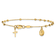14k Yellow Gold Polished and Diamond-Cut Miraculous Medal and Cross
Rosary Bracelet