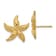 14K Yellow Gold Textured Starfish Stud Earrings