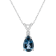 8x5mm Pear Shape London Blue Topaz with Diamond Accent 14k White Gold
Pendant With Chain
