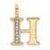 14K Yellow Gold Diamond Letter H Initial Pendant