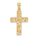14k Yellow Gold Leaf Cross Pendant