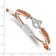 Stainless Steel MLB LogoArt Baltimore Orioles Adjustable Cord Bracelet