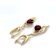 Red Garnet 14K Yellow Gold Over Sterling Silver Pear Drop Earrings