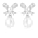 4.5-8.5mm White Cultured Freshwater Pearl and Cubic Zirconia Rhodium
Over Sterling Silver Earrings