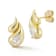 Sterling Statements 14K Yellow Gold Over Sterling Silver CZ Double
Teardrop Studs