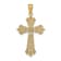 14k Yellow Gold Diamond-Cut Polished Filigree Cross Pendant