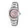 TechnoMarine Stainless Steel Pink Mother of Pearl Crystal Accent Women's Watch