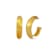 14K Yellow Gold Over Sterling Silver Illusion Acrylic Hoops in Golden Nugget