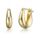 Artistic Puffy Hoop Earrings In 14K Gold Over Brass
