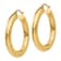14k Yellow Gold 1 3/8" Polished Tube Hoop Earrings