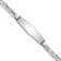 Rhodium Over 14k White Gold Soft Diamond Shape Mariner Link ID Bracelet