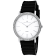 Oceanaut Women's Ripple White Dial, White Bezel, Black Rubber Strap Watch