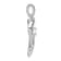 Rhodium Over 14k White Lab Gold Created Opal and Diamond Heart Pendant
