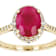 Ruby And Diamond Solitaire Ring In 10K Gold
