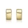 Geometric C-Hoop Earrings In 14K Gold Over Brass
