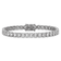Rhodium Over Sterling Silver Polished Fancy Oval Cubic Zirconia Bracelet
