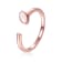 White Opal 14K Rose Gold Over Sterling Silver Marquise Solitaire Open
Ring Opal Ring