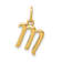 10K Yellow Gold Polished Letter m Initial Charm