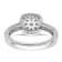 Rhodium Over 14K White Gold Lab Grown Diamond SI1/SI2, G H I, Squared
Halo Ring