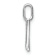 14K White Gold Diamond Letter N Initial Pendant